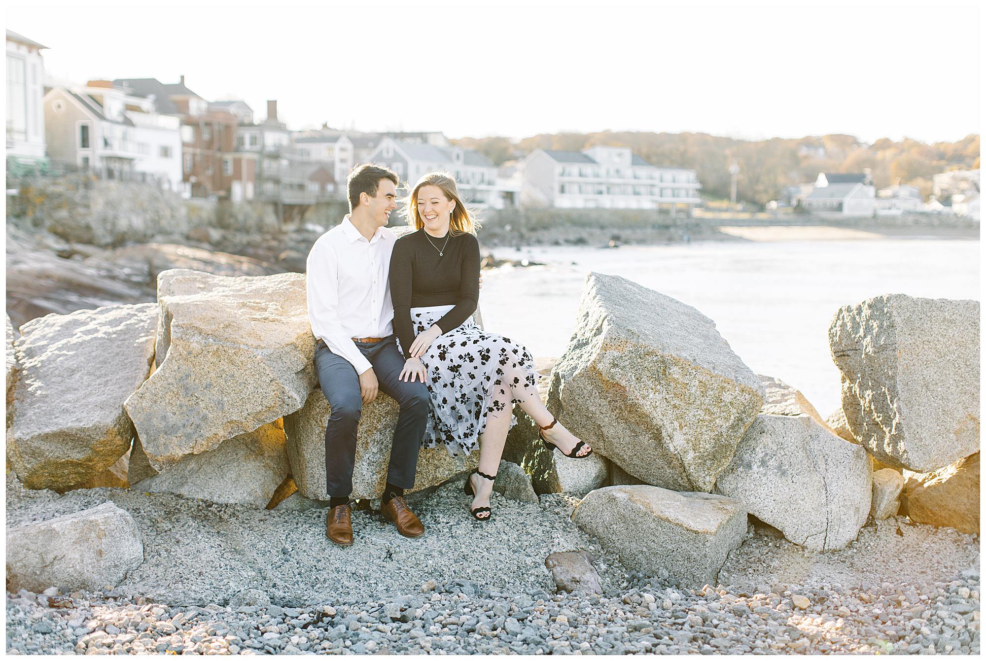 A Breezy Fall Engagement in Rockport