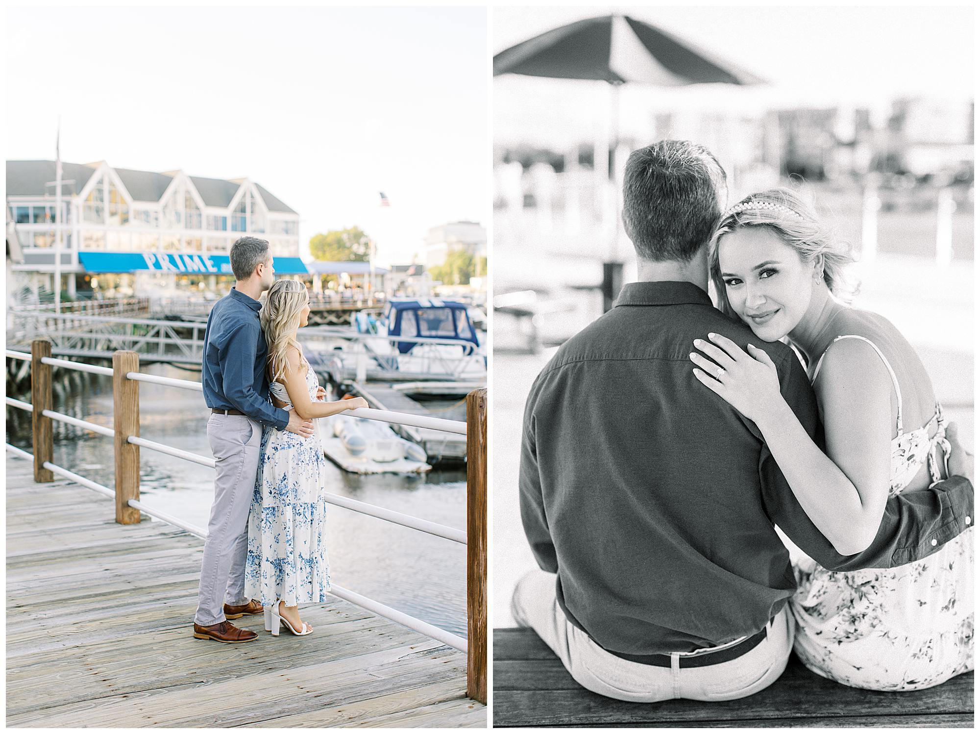 A Sunset Harbor Engagement in Connecticut
