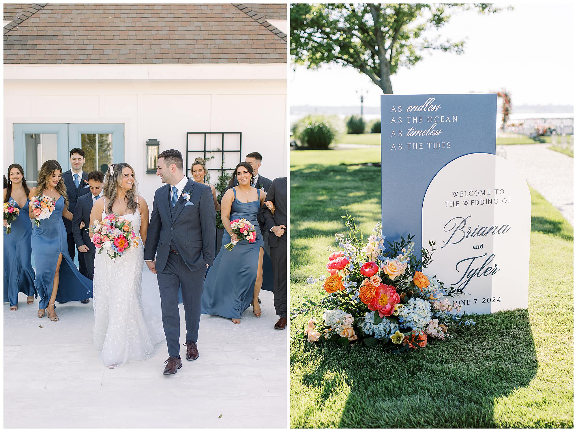 A Belle Mer Wedding Inspired by Newport Summers, Coastal Blues & Italian Heritage