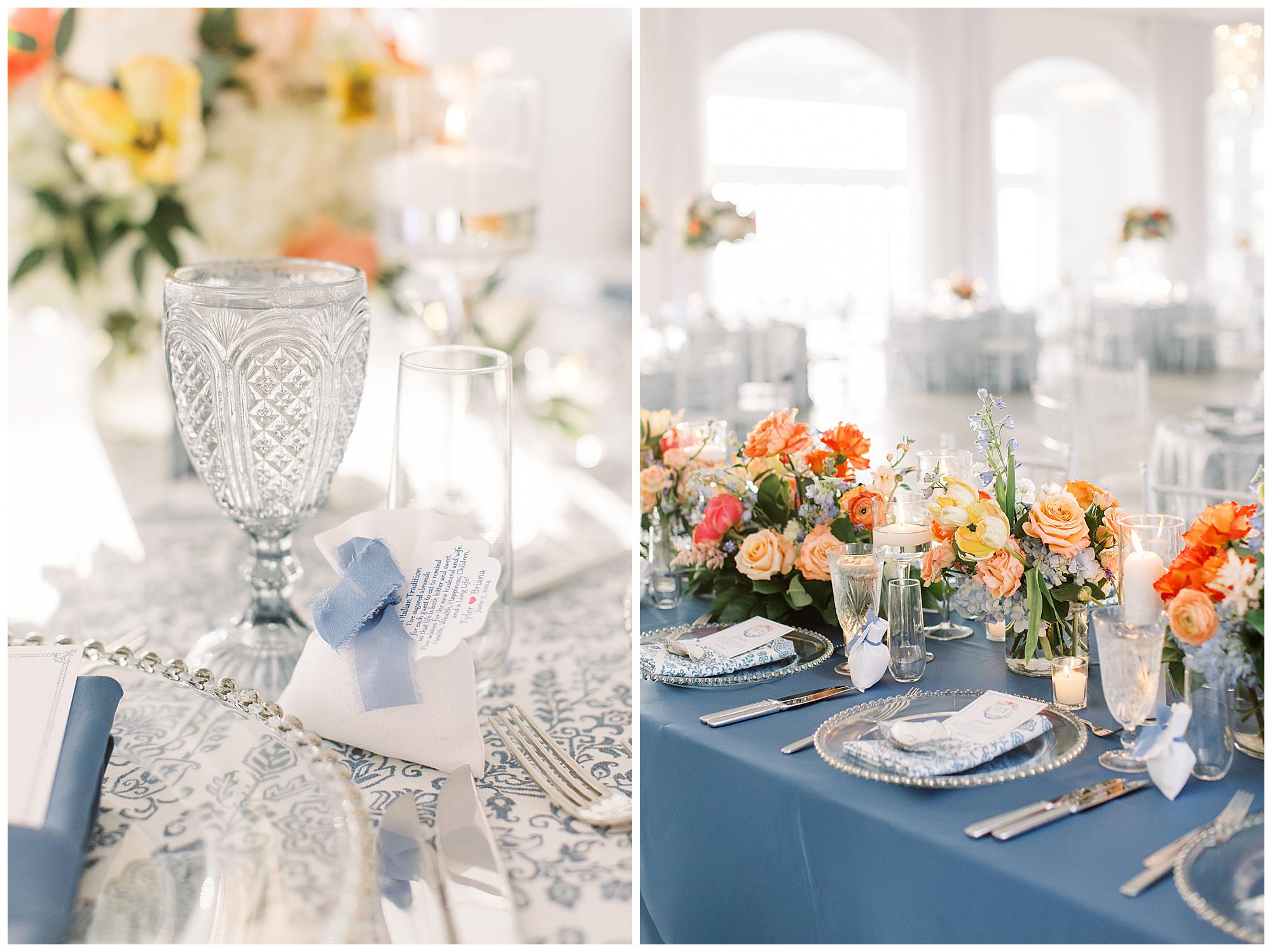 A Belle Mer Wedding Inspired by Newport Summers, Coastal Blues & Italian Heritage