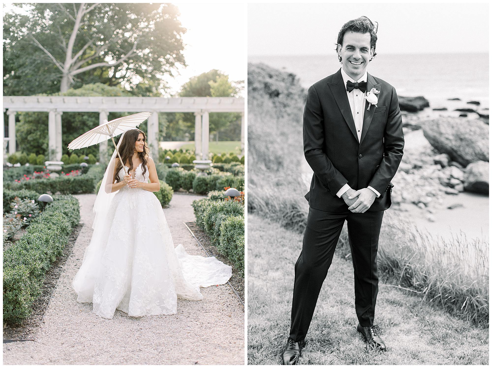 A Romantic Garden Inspired Coastal Wedding at the Rosecliff