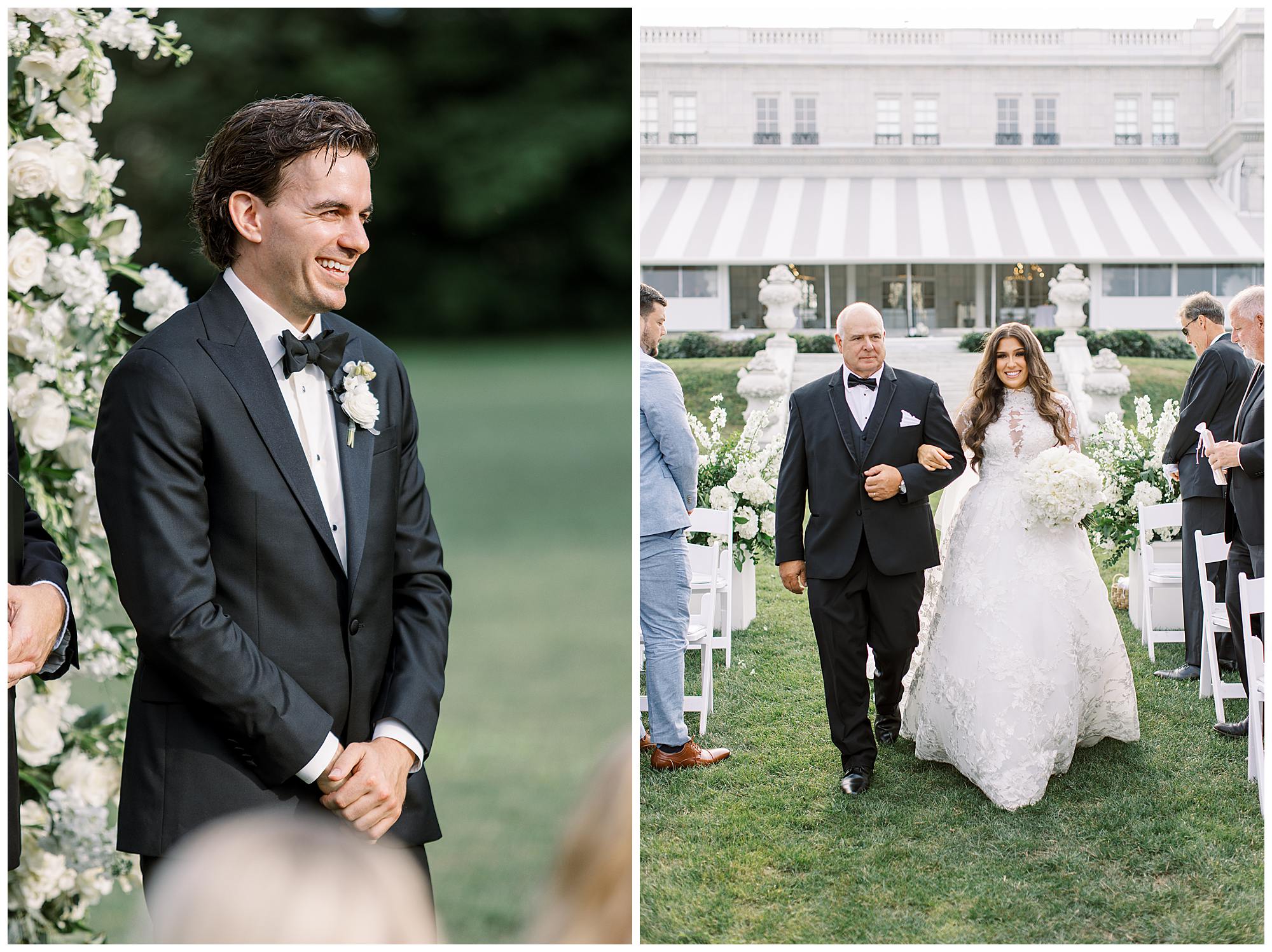 A Romantic Garden Inspired Coastal Wedding at the Rosecliff