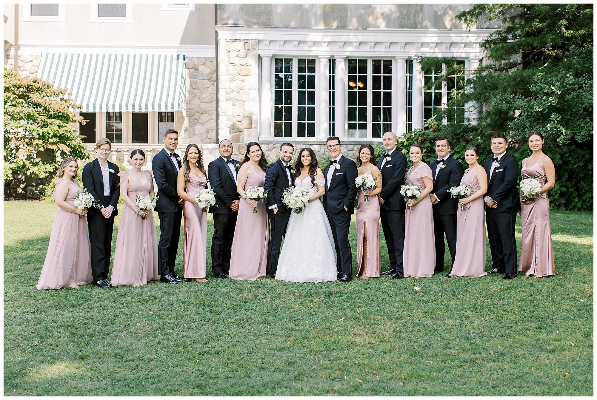 A Garden Wedding with Ocean Views at the Blithewold Mansion