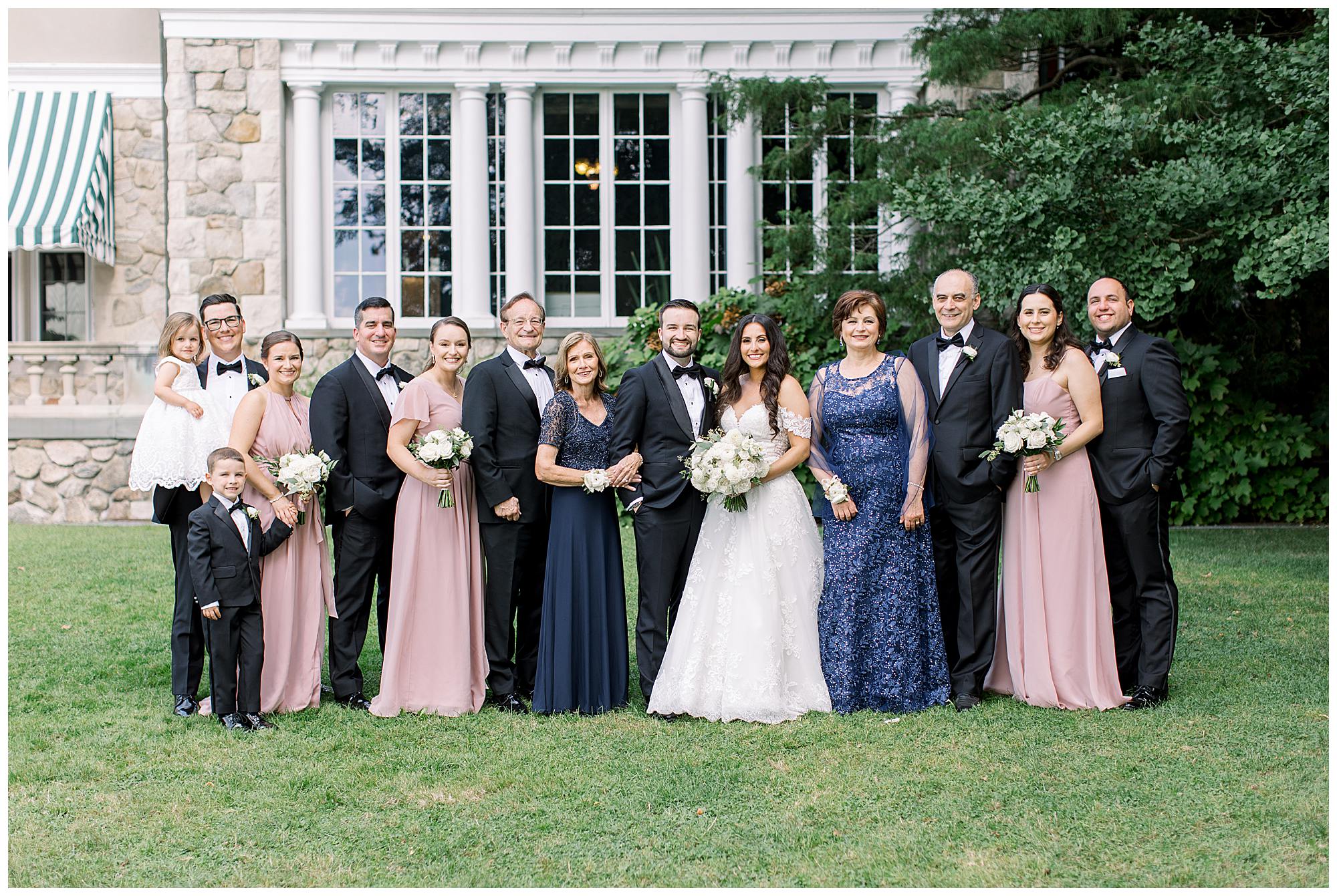 A Garden Wedding with Ocean Views at the Blithewold Mansion