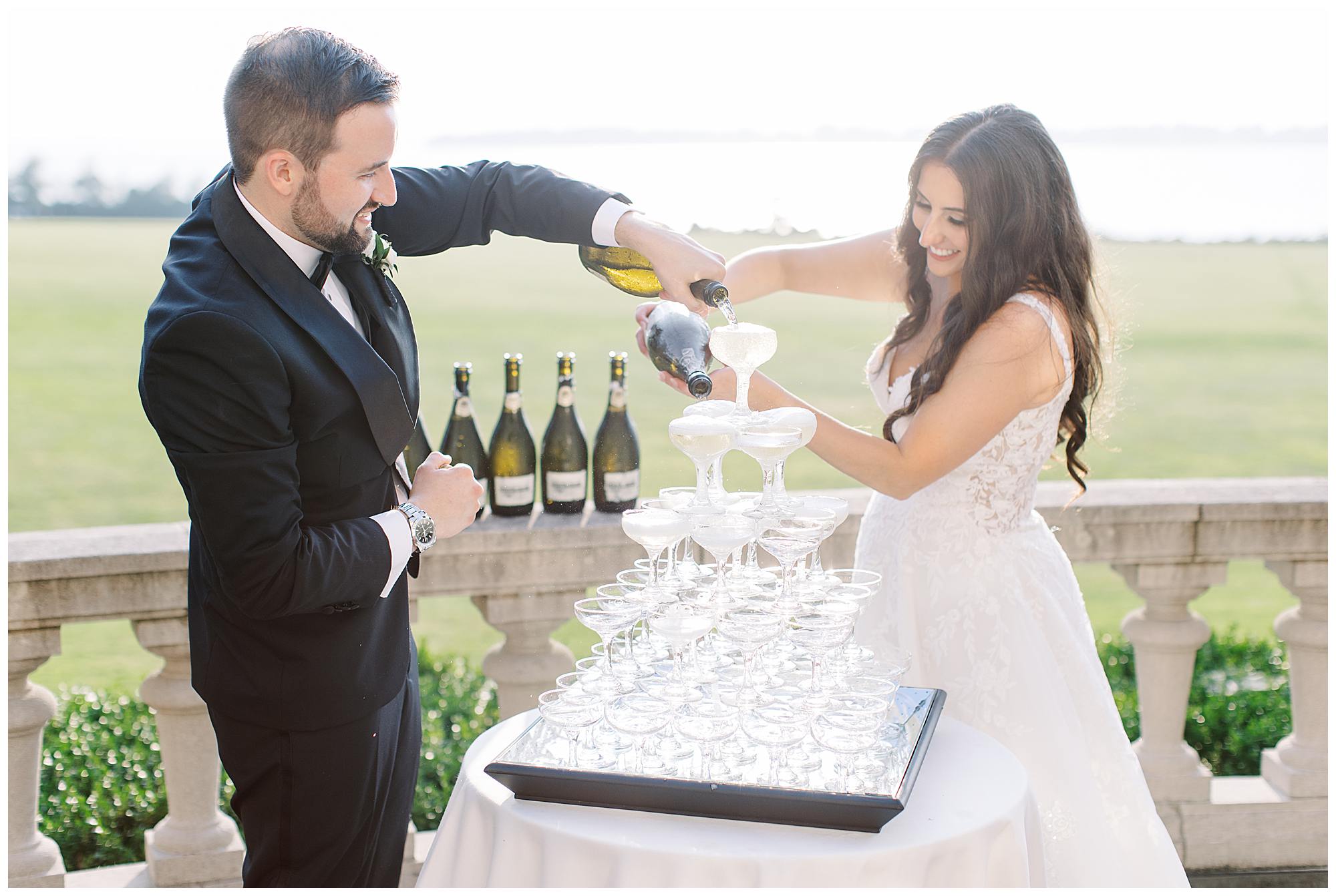 A Garden Wedding with Ocean Views at the Blithewold Mansion